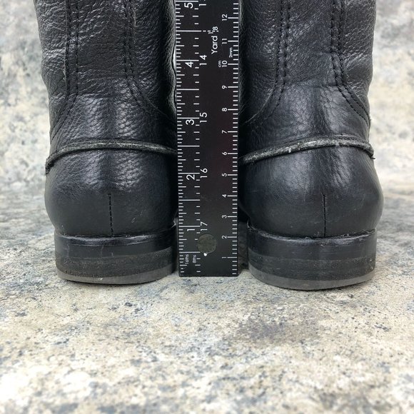 MADEWELL Women's 7.5 The Archive Black Pebbled Leather Knee High Riding Boots - Picture 7 of 16